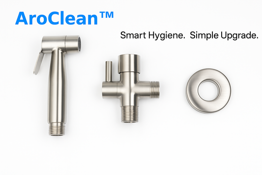 AroClean™ Stainless Steel Handheld Bidet Sprayer Kit Copy2