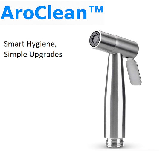 AroClean™ Stainless Steel Handheld Bidet Sprayer Kit
