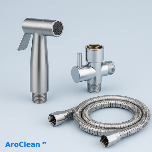 AroClean™ Stainless Steel Handheld Bidet Sprayer