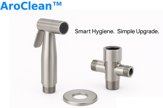 AroClean™ Stainless Steel Handheld Bidet Sprayer